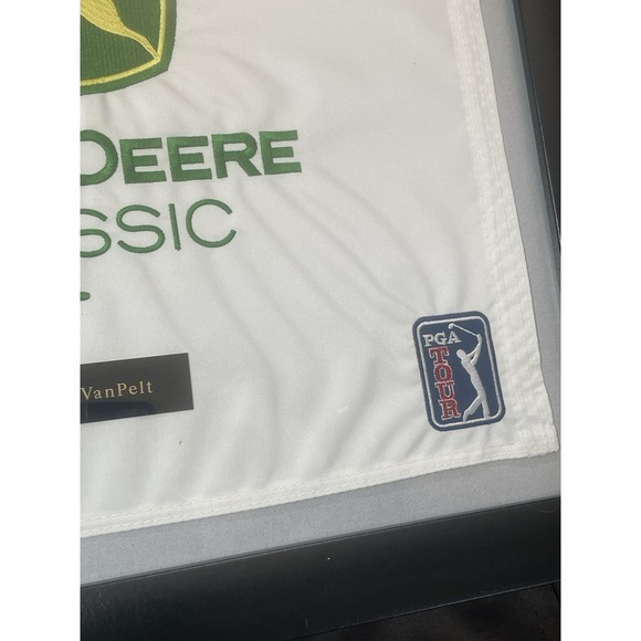 Bo VanPelt Signed PGA TOUR TPC DEERE RUN JOHN DEERE CLASSIC PIN FLAG Framed - Picture 4 of 10